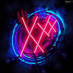 Abstract neon art depicting the mood and energy of 'Xxx'