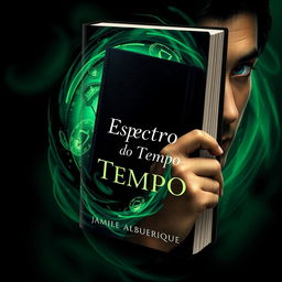 A captivating book cover design for 'Espectro do Tempo' by Jamille Albuquerque