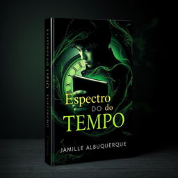 A captivating book cover design for 'Espectro do Tempo' by Jamille Albuquerque