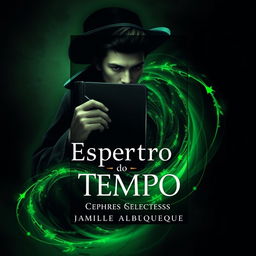 A captivating book cover design for 'Espectro do Tempo' by Jamille Albuquerque