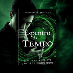 A captivating book cover design for 'Espectro do Tempo' by Jamille Albuquerque