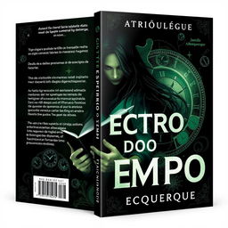 A captivating book cover for the novel titled 'Espectro do Tempo' by Jamille Albuquerque