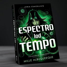 A captivating book cover for the novel titled 'Espectro do Tempo' by Jamille Albuquerque