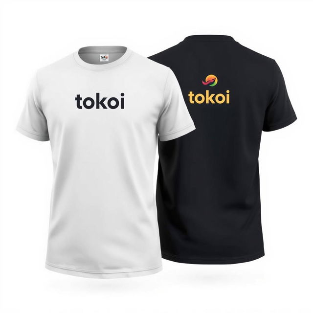 A stylish t-shirt design featuring "toko siti" logo