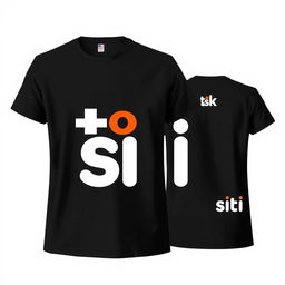 A stylish t-shirt design featuring "toko siti" logo