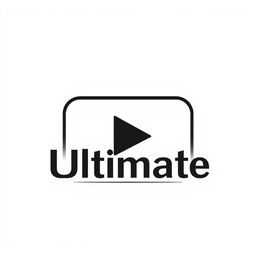 A black and white social media logo for 'Ultimate Clips', representing online video clips