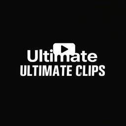 A black and white social media logo for 'Ultimate Clips', representing online video clips