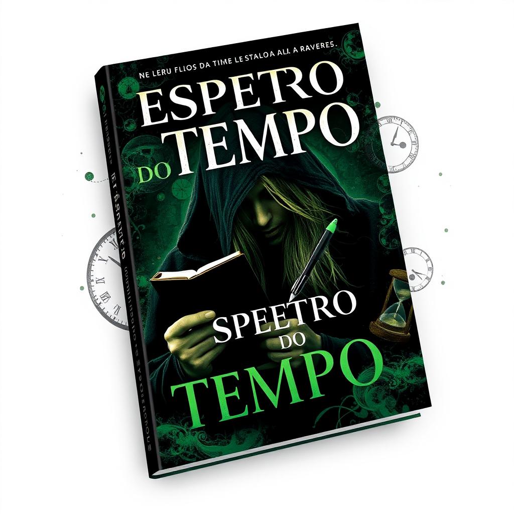 A captivating book cover featuring the title 'Espectro do Tempo'