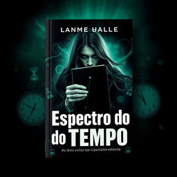 A captivating book cover featuring the title 'Espectro do Tempo'