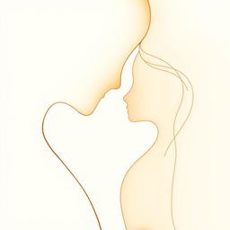 An artistic interpretation of intimacy, showcasing the connection between two forms in an abstract or symbolic manner