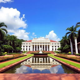 The grand Presidential Palace in IKN (Ibu Kota Nusantara)