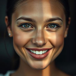 A beautifully detailed and artistic portrait of a person's face, capturing their unique features with precision and care