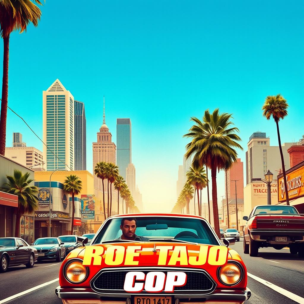 A movie poster inspired by the style of the "Beverly Hills Cop" poster