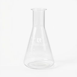 A 250ml graduated Erlenmeyer flask made of glass, featuring the "RBRVidros" logo prominently