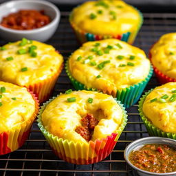 A vibrant and appetizing image of keto eggy muffins fresh out of the oven