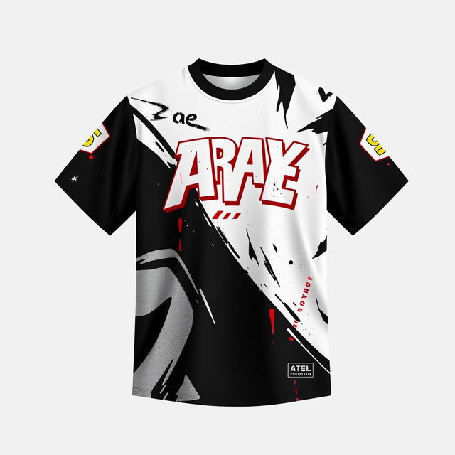 A short-sleeve jersey design inspired by the K-pop group Stray Kids and their album "ATE"