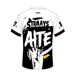 A short-sleeve jersey design inspired by the K-pop group Stray Kids and their album "ATE"