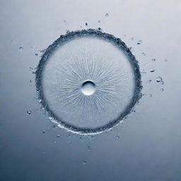 A water splash frozen in time, capturing the droplets in a perfect circular shape