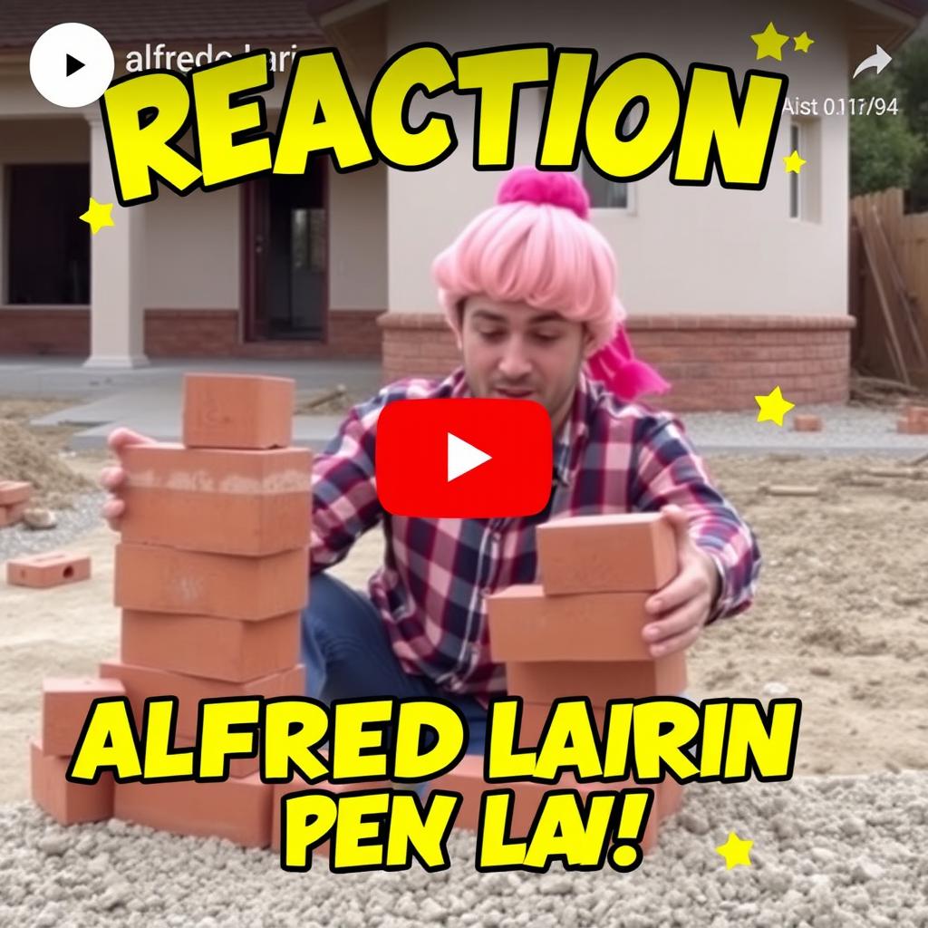 A YouTube thumbnail for a reaction video to Alfredo Larin's video