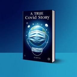 A captivating book cover for the title "A True Covid Story" written by Surya