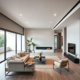 A modern and sleek design featuring a minimalistic home interior