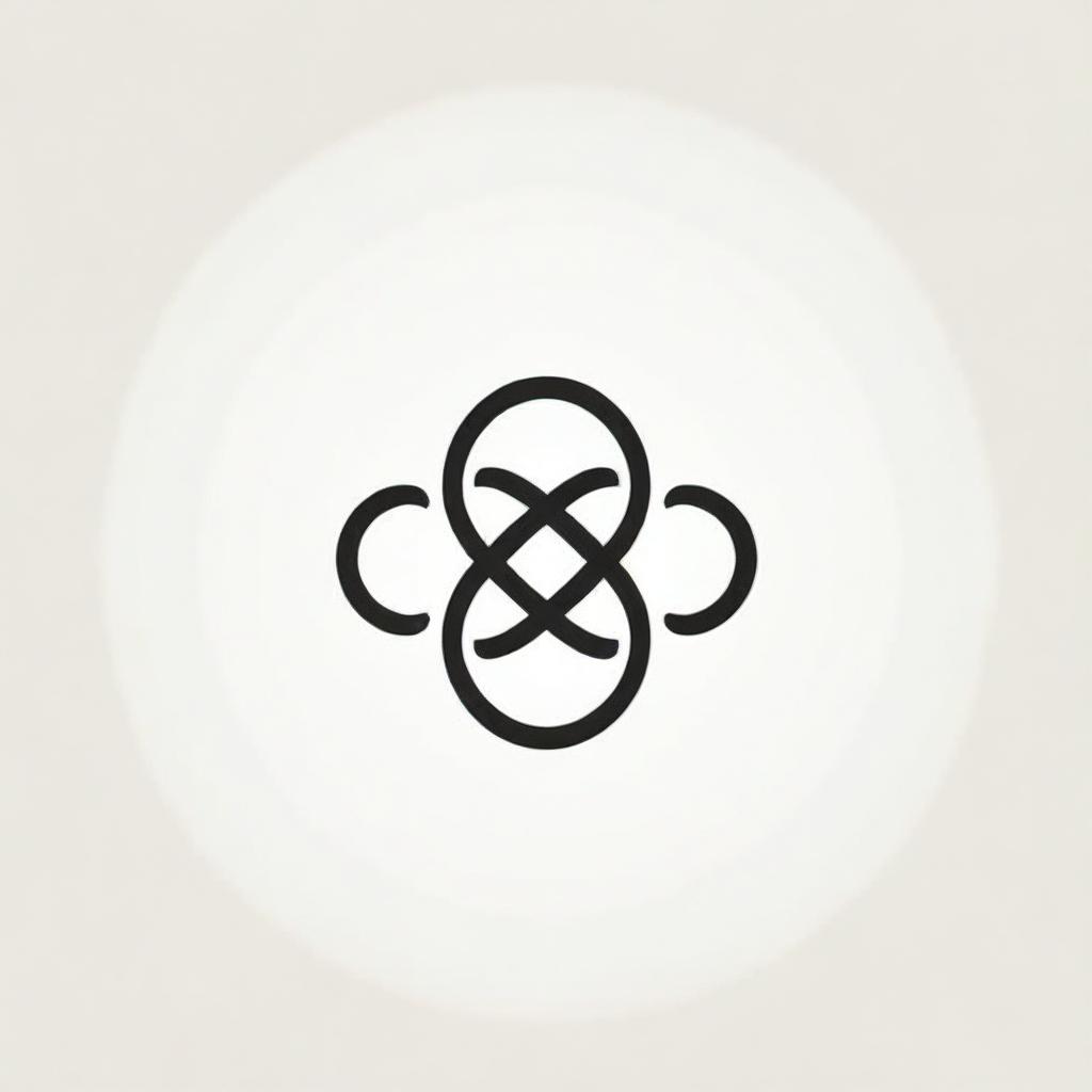 A sleek infinity symbol as a vector logo with a complex pattern embedded within