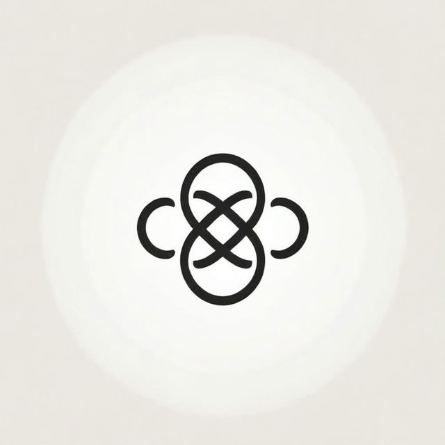 A sleek infinity symbol as a vector logo with a complex pattern embedded within