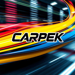 A dynamic and sleek racing design featuring the CARPEK logo prominently displayed