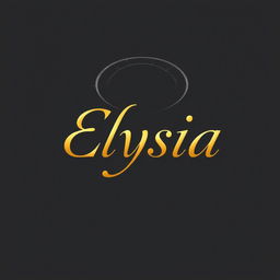 The word 'Elysia' elegantly written in a classic serif font with a soft gold or silver fill