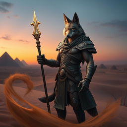 Valar The Jackal, a legendary fantasy figure, stands poised with an air of mystery and power