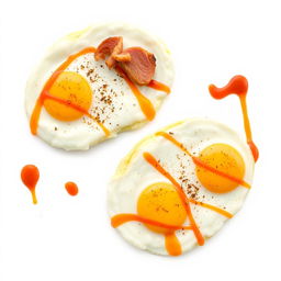 A delightful and visually appealing image of a ketogenic meal featuring gourmet fried eggs