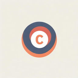 Design a creative, original logo featuring the letters 'C' and 'O' interacting with a ball and a hoop. Use a harmonious combination of base colors orange and red.