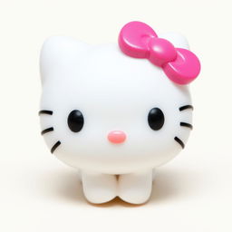 A cute small Hello Kitty with beautiful eyes and a lovely mouth, exuding a charming and adorable appearance.