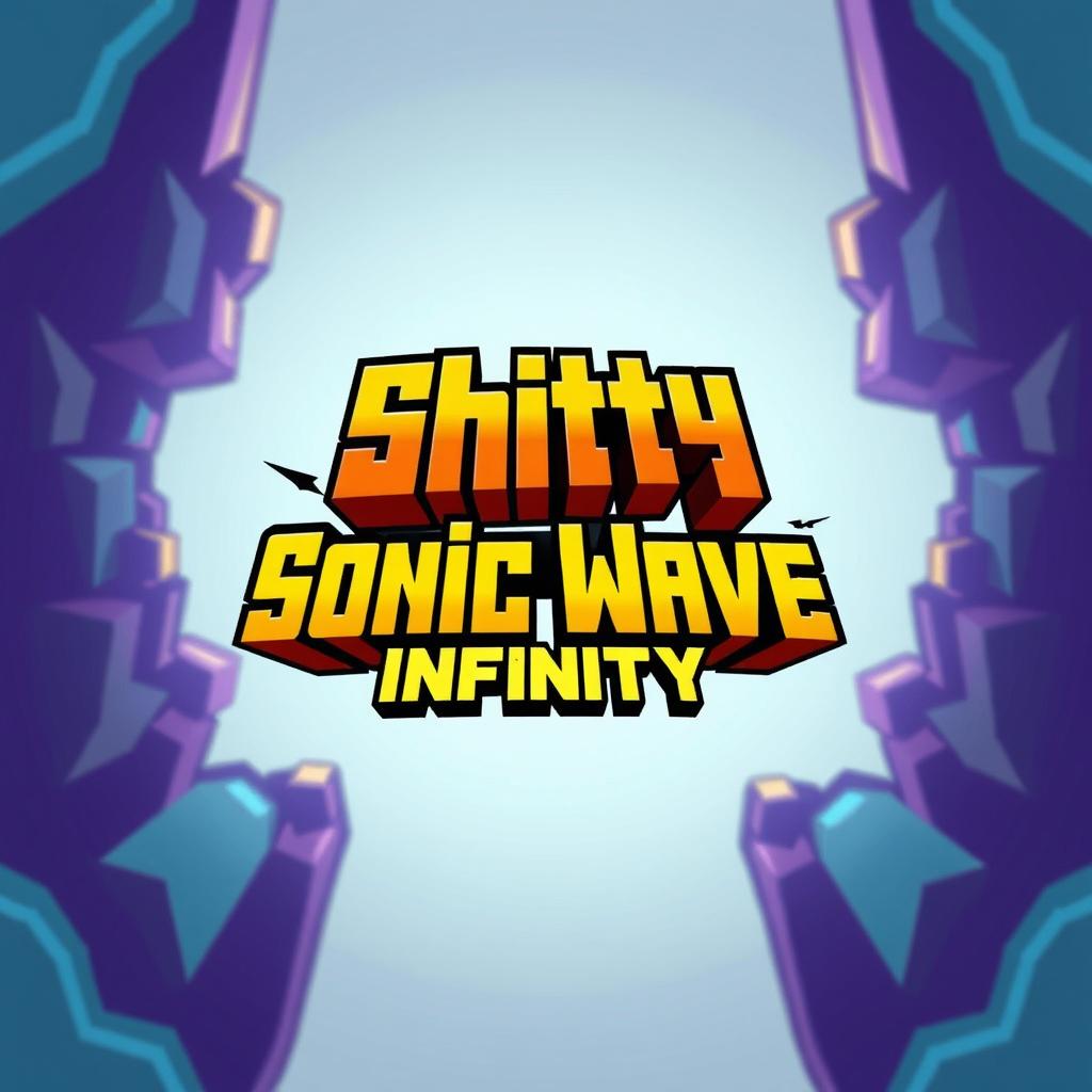 A captivating thumbnail for the game Geometry Dash, featuring a lighter-toned background showcasing a detailed and vibrant section of the level 'Sonic Wave'