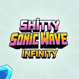 A captivating thumbnail for the game Geometry Dash, featuring a lighter-toned background showcasing a detailed and vibrant section of the level 'Sonic Wave'