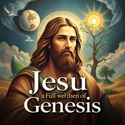 A profound and meaningful book cover illustrating the theme of Jesus fulfilling the Book of Genesis