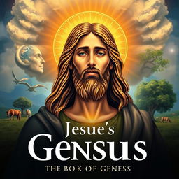 A profound and meaningful book cover illustrating the theme of Jesus fulfilling the Book of Genesis