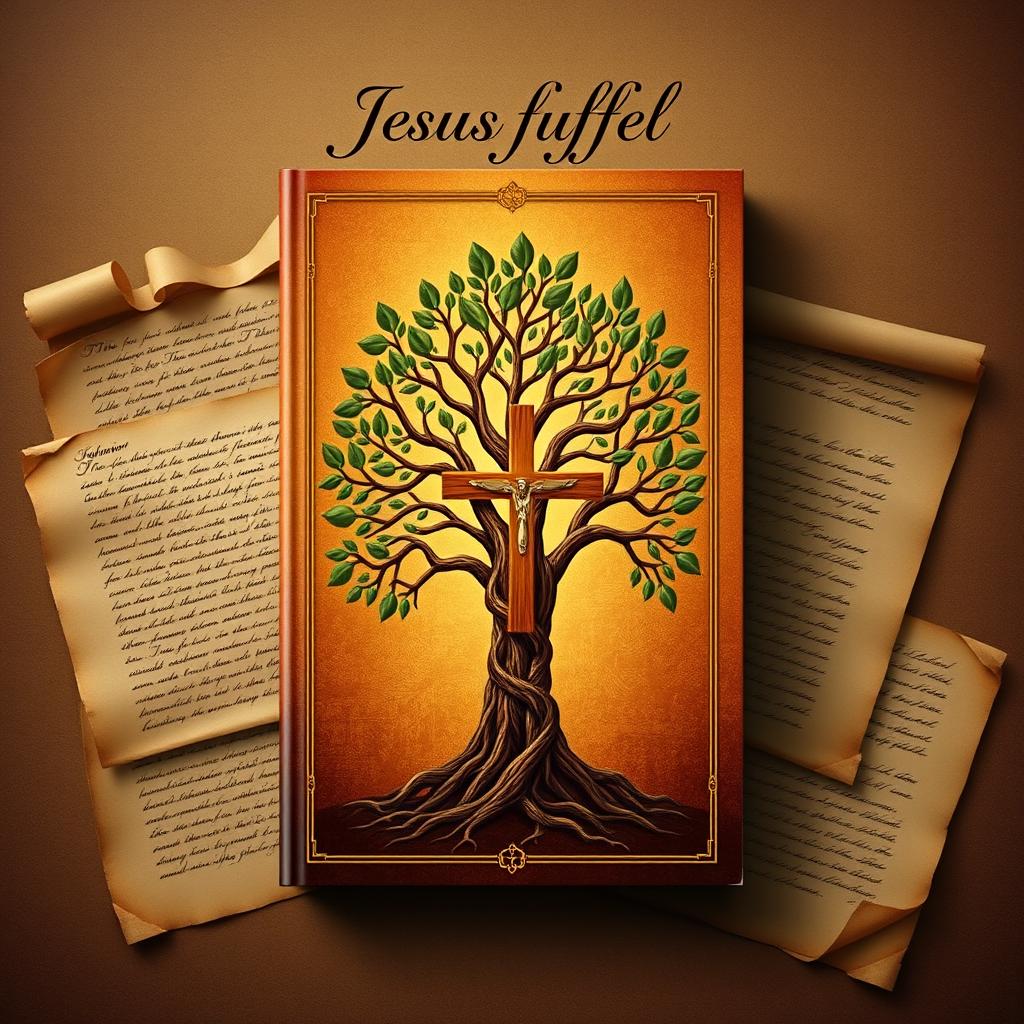 A professional and scholarly book cover design illustrating the theme of Jesus fulfilling the book of Genesis