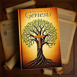 A professional and scholarly book cover design illustrating the theme of Jesus fulfilling the book of Genesis