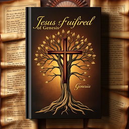 A professional and scholarly book cover design illustrating the theme of Jesus fulfilling the book of Genesis