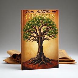 A professional and scholarly book cover design illustrating the theme of Jesus fulfilling the book of Genesis