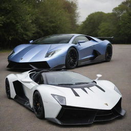 A fusion of a Lamborghini and a Devel Sixteen, possessing the sleekness of a Lamborghini and the power of a Devel Sixteen