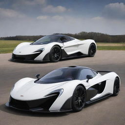 A hybrid of a McLaren supercar and a Devel Sixteen, showcasing the best features of both in an unprecedented fusion