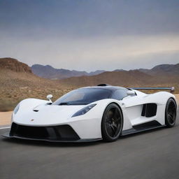 A perfect union of a Saleen and a Devel Sixteen, creating an aggressive, high-performance supercar with distinguishing features from both