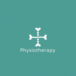 A minimalist logo design for a physiotherapy symbol incorporating bones