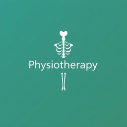 A minimalist logo design for a physiotherapy symbol incorporating bones