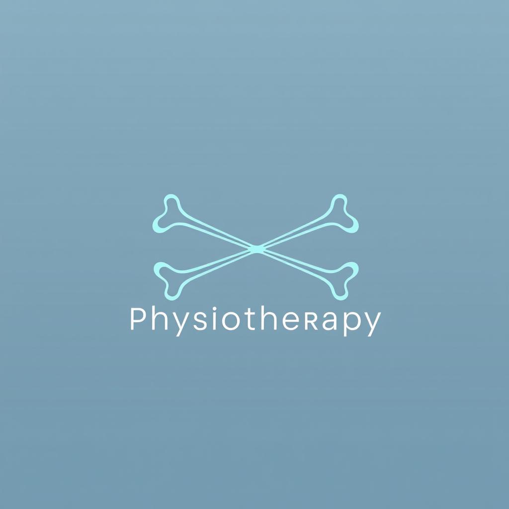 A minimalist logo design for a physiotherapy symbol incorporating bones