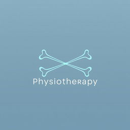 A minimalist logo design for a physiotherapy symbol incorporating bones