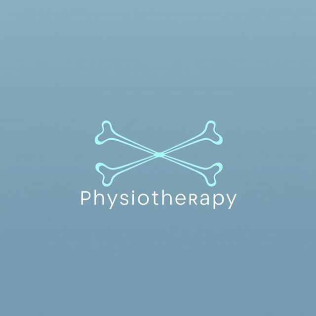 A minimalist logo design for a physiotherapy symbol incorporating bones