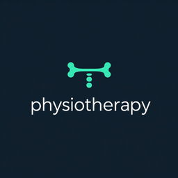 A minimalistic logo for physiotherapy featuring stylized bones